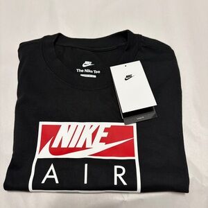 Nike Black Tee with Red and White Logo